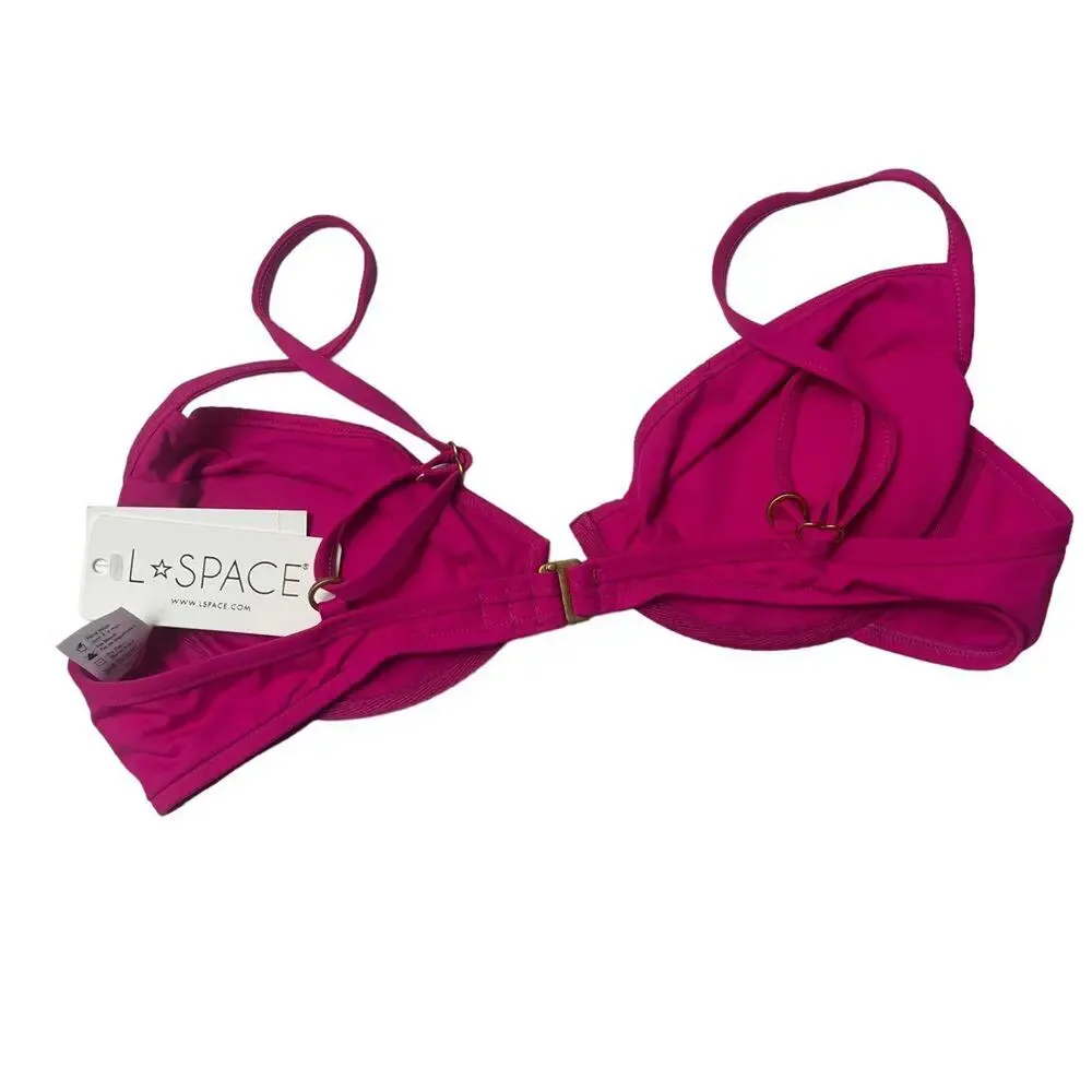 L*SPACE Stardust Top Ziggy Bottom Bitsy Bikini Set Bougainvillea Size XL NEW - Picture 8 of 14